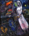 Newlyweds and Violinist contemporary Marc Chagall